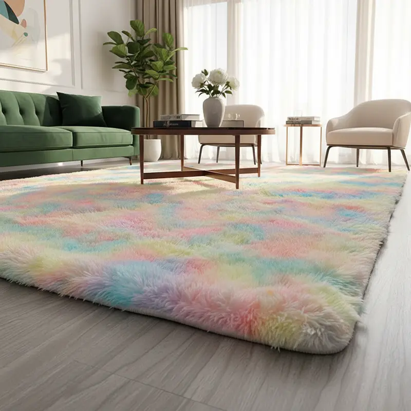 Tapete tie dye na sala